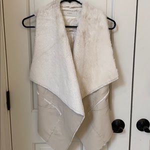 Blank NYC Faux Leather and Faux Shearling Vest
